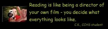 reading is like being a director of your own film you decide what everything looks like  